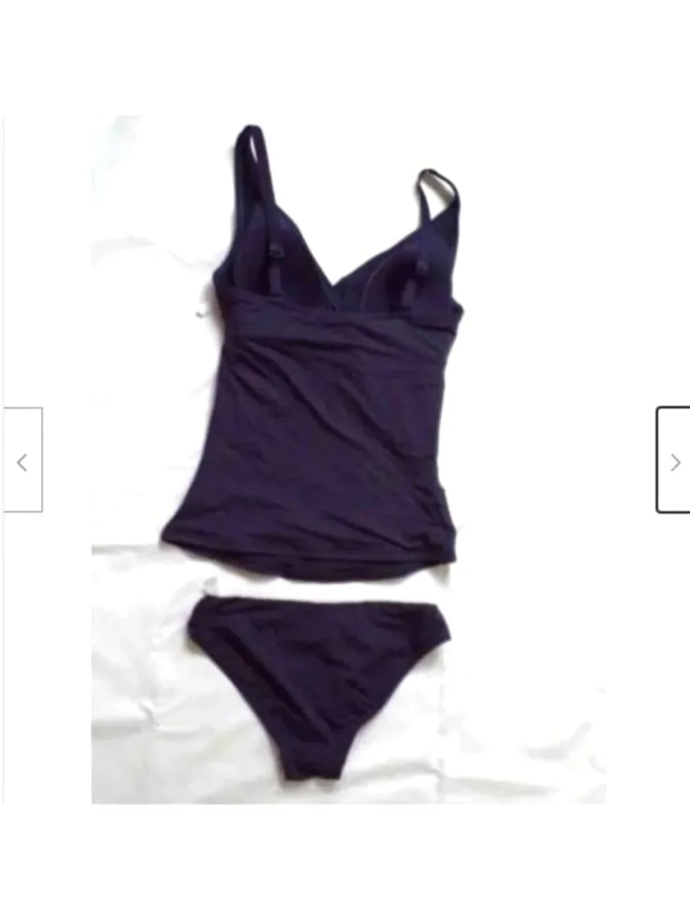 🆕SEA LEVEL Cross Front Tankini Swimsuit Navy Blue 4